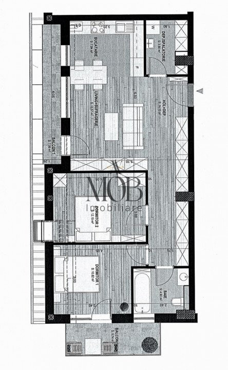 Apartament 3 camere, etaj intermediar, garaj, Intre Lacuri