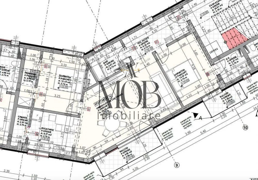 Apartamente semifinisate de 3 camere, intre 85mp si 99mp, zona IRA