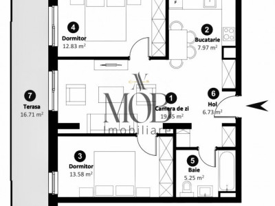 Apartament cu 3 camere semifinisat, in bloc nou - Intre Lacuri 