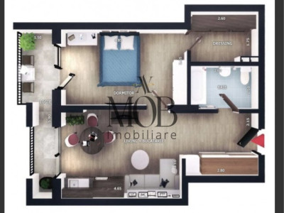 Apartament 2 camere, Vivo