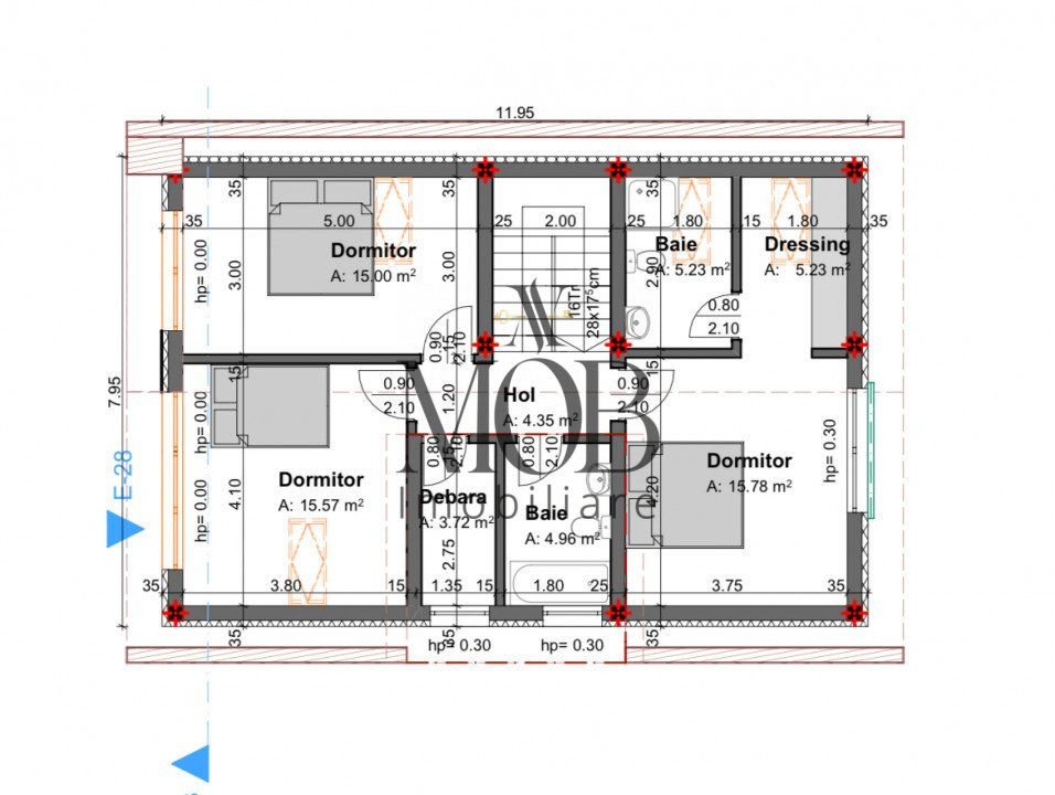 Casa individuala, 5 camere, semifinisata, teren 707 mp, Salicea