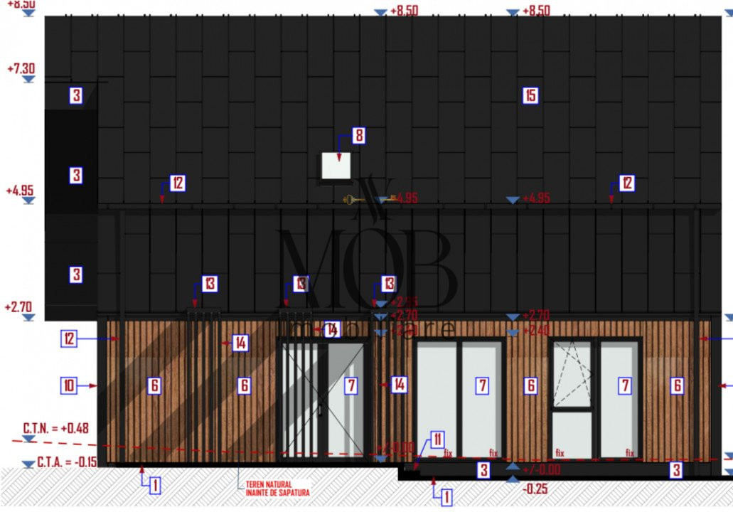 Casa individuala, 4 camere, P+E, 140 mp utili, 350 mp curte, Tureni