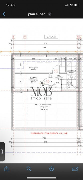 Duplex 5 camere, 240 mp utili, 130 mp curte, terasa circulabila 70 mp