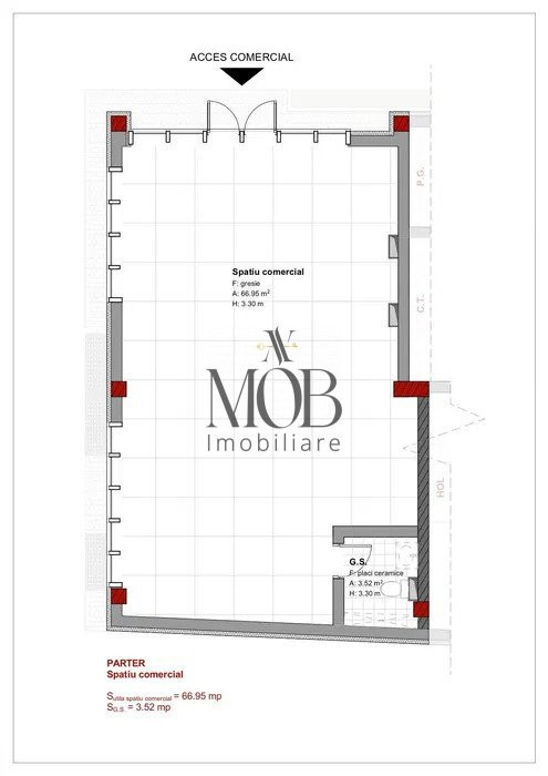 Spatiu comercial semifinisat, Marasti