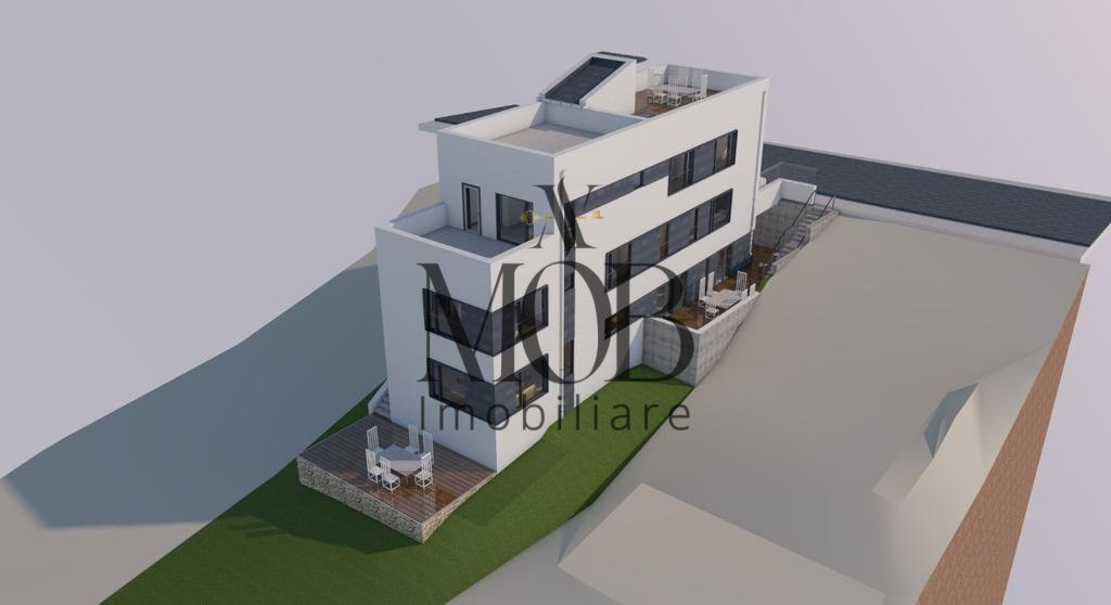 Duplex 4 camere, dispus pe 3 niveluri, rooftop cu terasa, gradina, Dambul Rotund