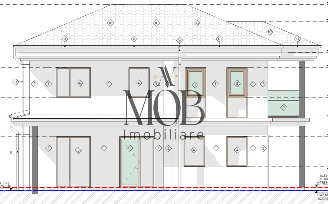 Teren intravilan, 10 parcele individuale cu Autorizatie de Construire, Dezmir