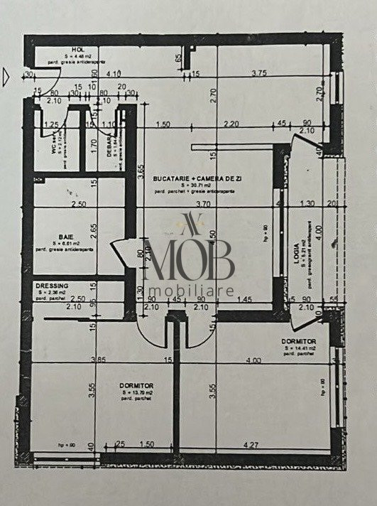 Apartament 3 camere, 2 bai, 76 mp utili, balcon, parcare, zona Stadionului